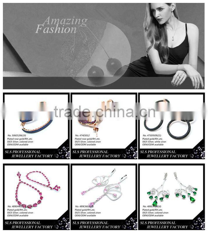 New products 2016 Hip hop jewelry wholesale 925 silver drop earring with purple stone