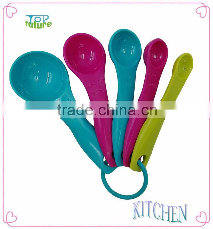 4pcs Colored Plastic Coffee Measuring Spoon set and measurer spoons