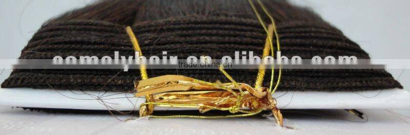 Wholesale Price 100% Remy Human Hair Yaki Weaving10''
