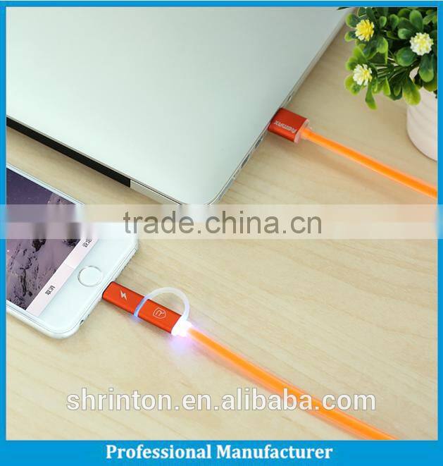 Remax led usb cable data and charge for iphone and andriod