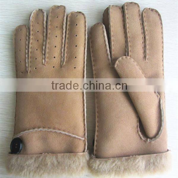 Leather & Fur womans fashion winter gloves hand
