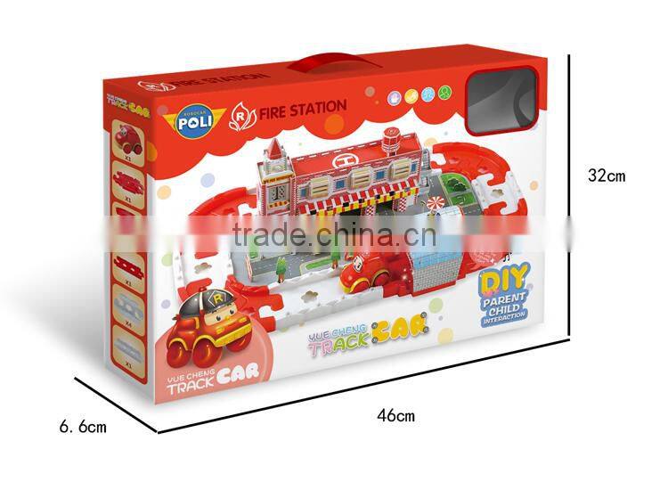 Toy robocar poli fire station DIY gift play set for kids