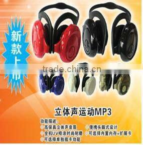 Headset sport Stereo sound mp3 player,headset mp3 player
