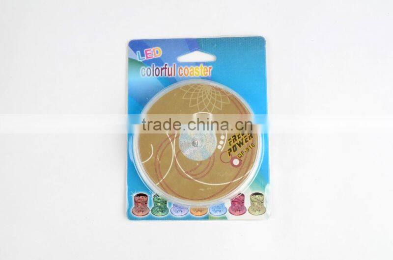 ktv blinking coaster LED Coaster Wholesale LED Flashing Coasters