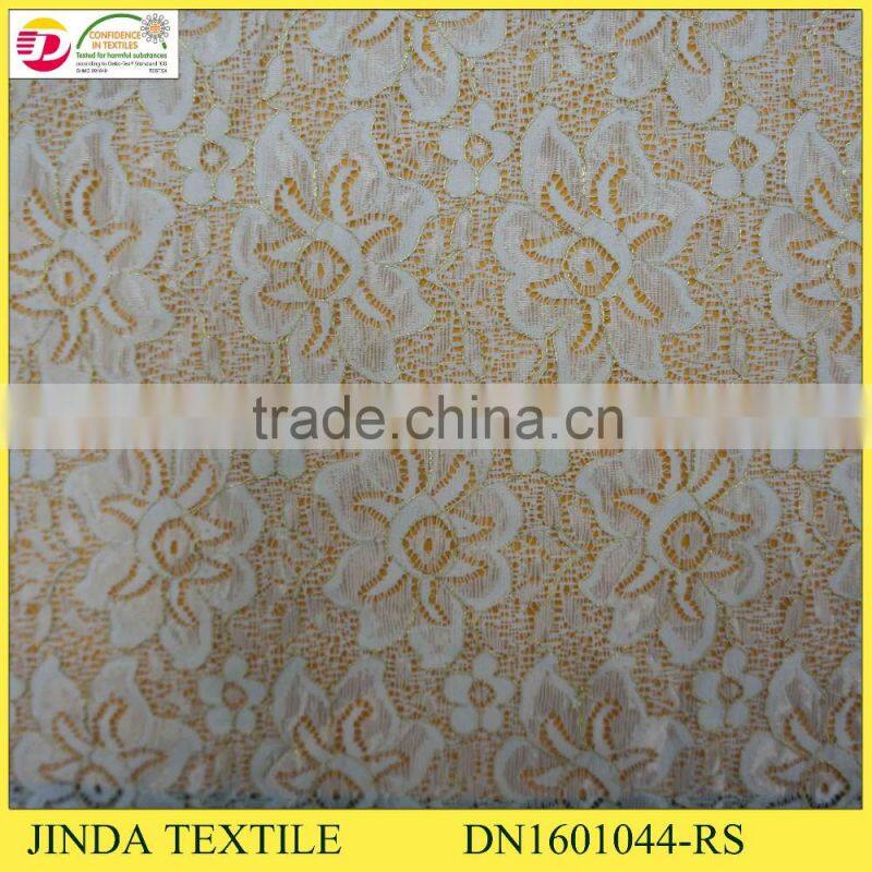 Factory Hot Selling Gold Spandex African Golden Fabric For Women Dress