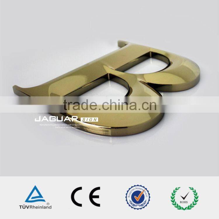 galvanized acrylic full color metal effect decorative letter signs