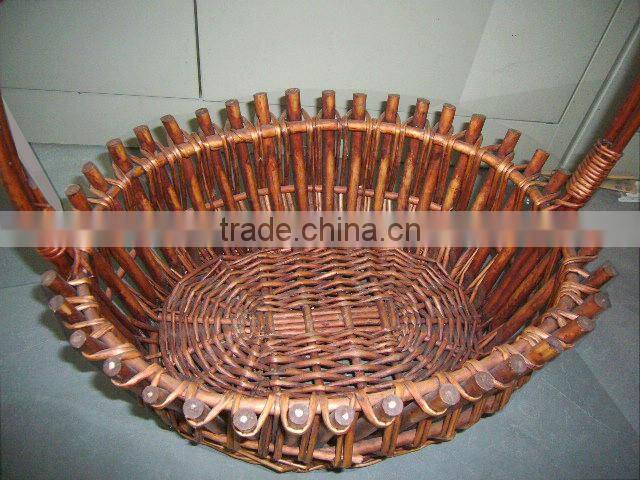 2013 new product oval brown willow basket with handle