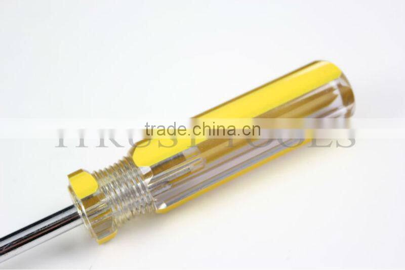Yellow Plastic Handle Carbon Steel Screwdriver tool SD1063