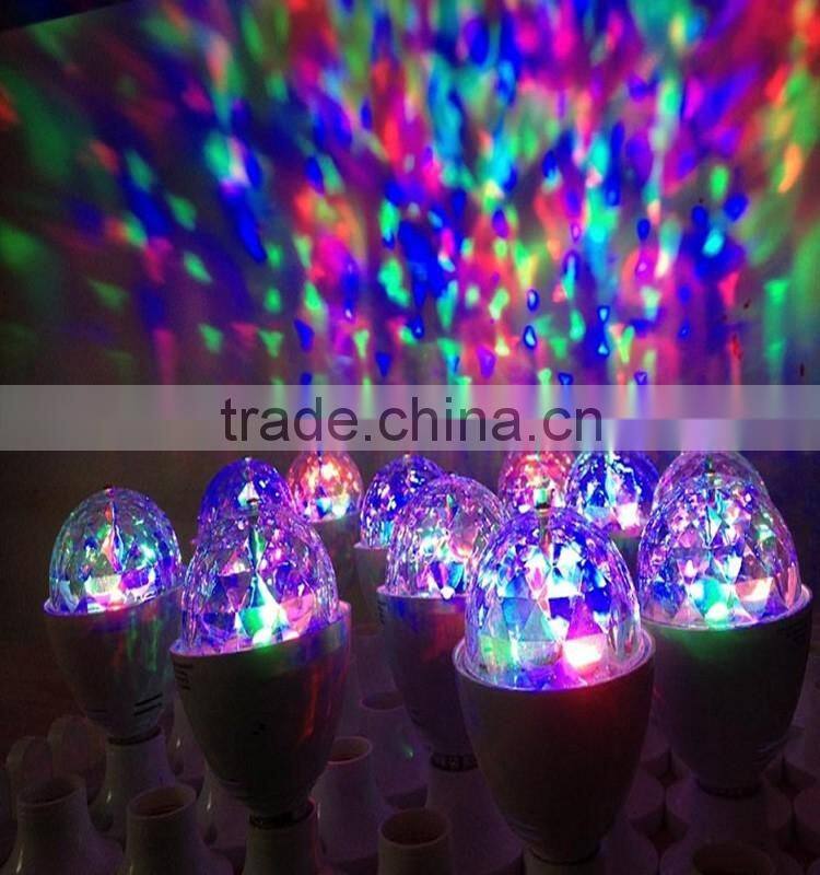 Rotating Disco Ball 360 Degree LED Disco Stage Light home Party Bulb and Disco Lighting with Star Shower Effects