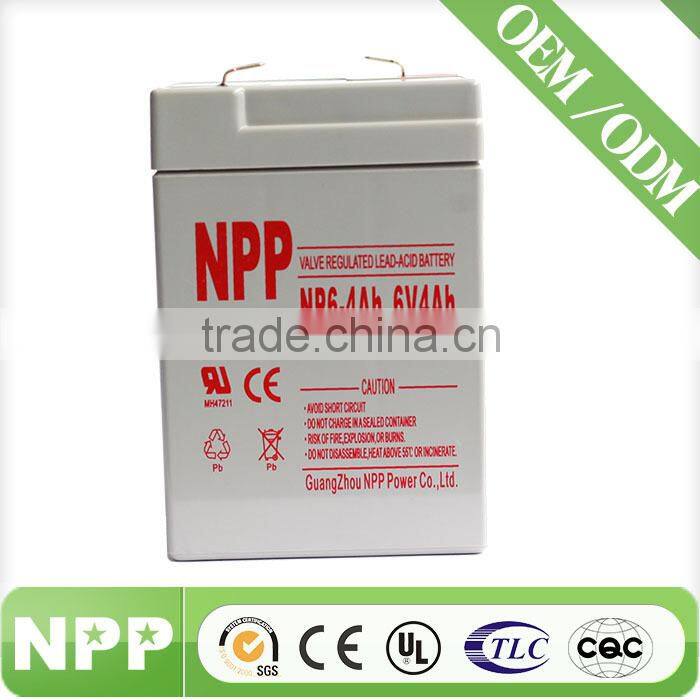 lead acid battery 6v 4.0ah for emergency lamp