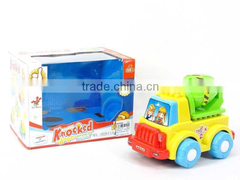 BO bump and go construction car toys EN71 plastic electronic truck toy