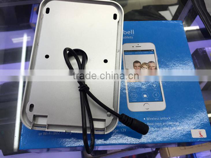 Wifi wireless smart door bell IP peephole camera,Night Vision/take photos/PIR detection/Remote open door