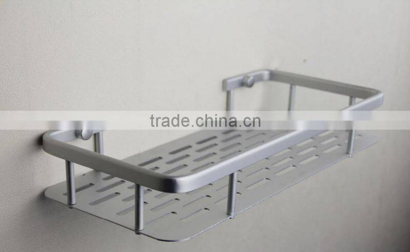 Stainless steel wall mounted corner shelf/Hot sale bathroom two tier shampoo holder /corner rack