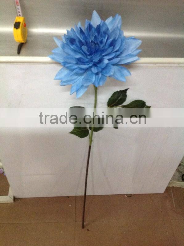 artificial silk single chrysanthemum flowers with leaves