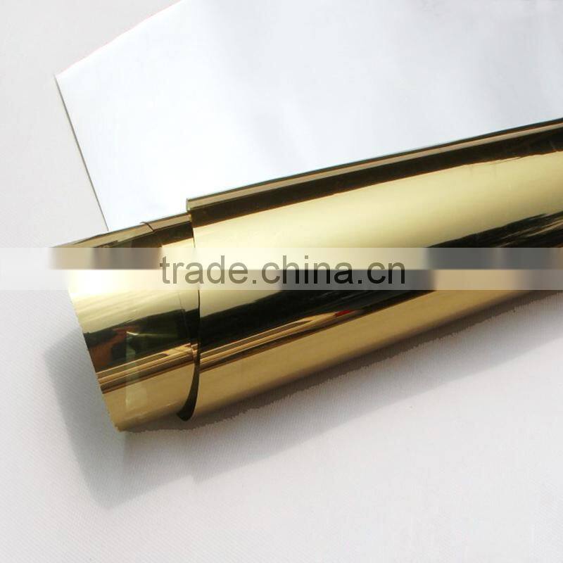 UV protective self adhesive gold color window film Heat Insulation Function building film
