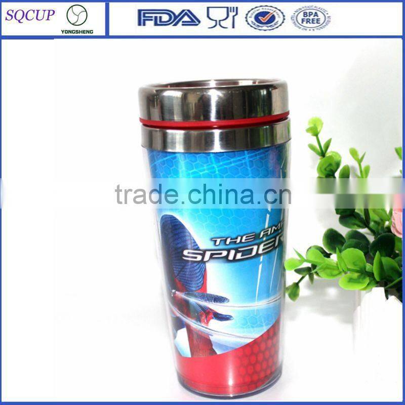 16oz Stainless Steel Insulated Auto Mug/Thermo Coffee Tumbler/Drinking Cup Travel Cup