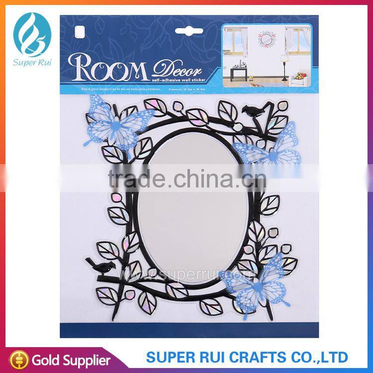 Fun and great design self-adhesive mirror decorative wall sticker