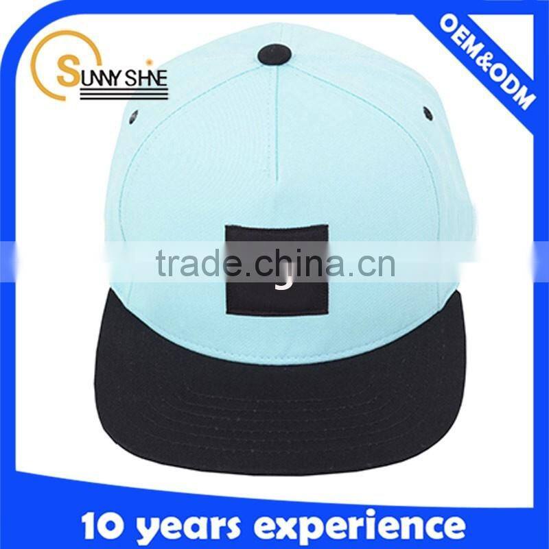 Blank short brim snapback plain hats wholesale