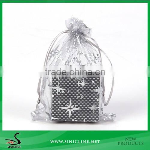 Sinicline Custom made Drawstring Organza Gift Pouch for Promotion