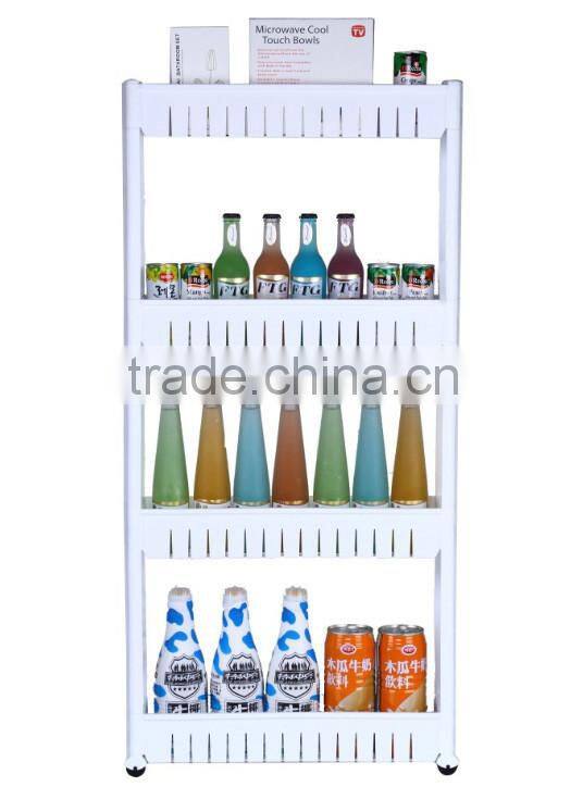 New Arrival High Quality Plastic Storage Shelf 4 layer storage shelves