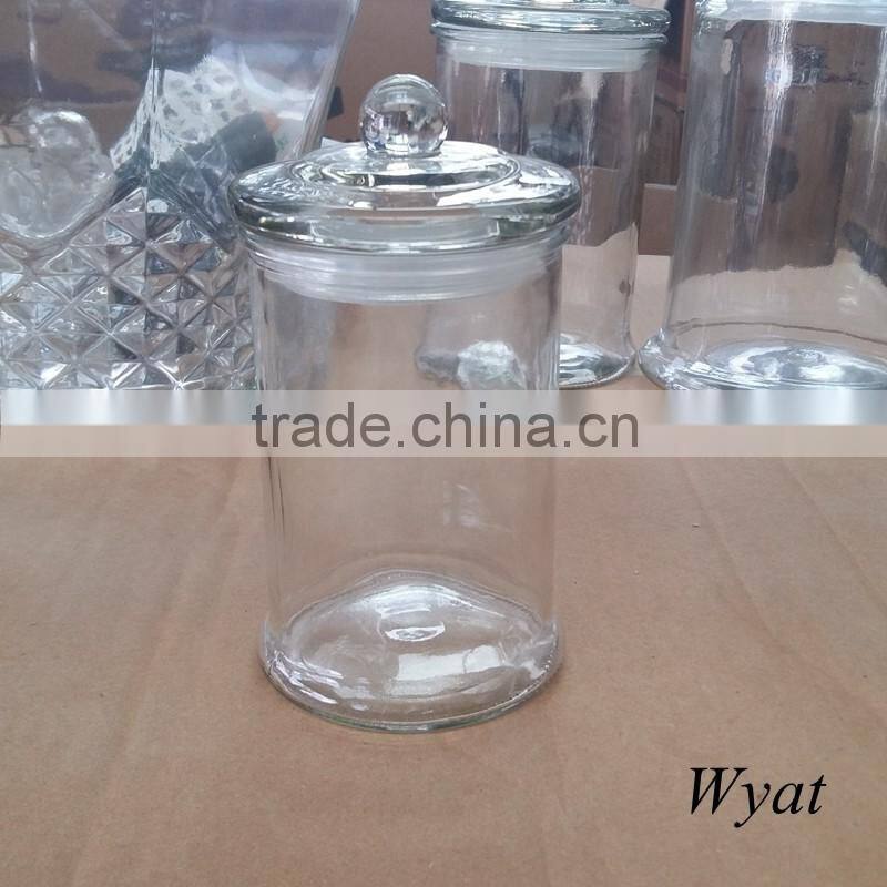 cheap 1000ml 650ml 500ml glass candle jars with lids