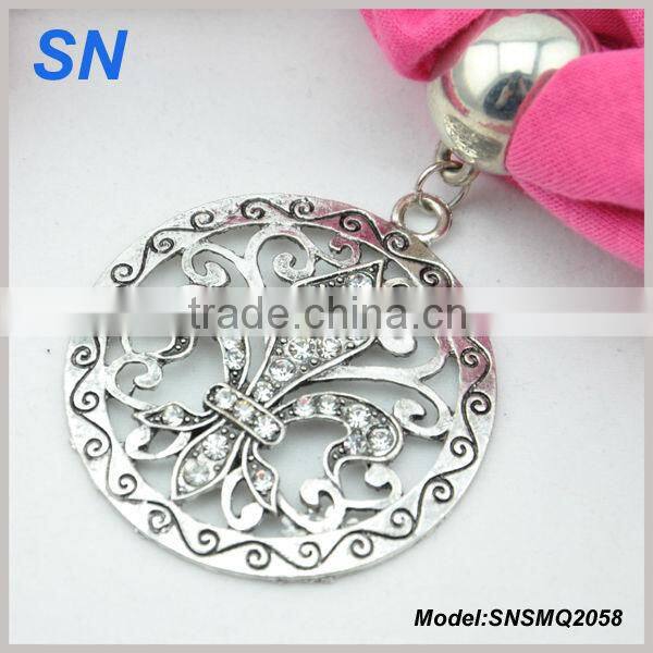 Hot Selling Polyester Alloy Jewelry Beads Pendant Scarf
