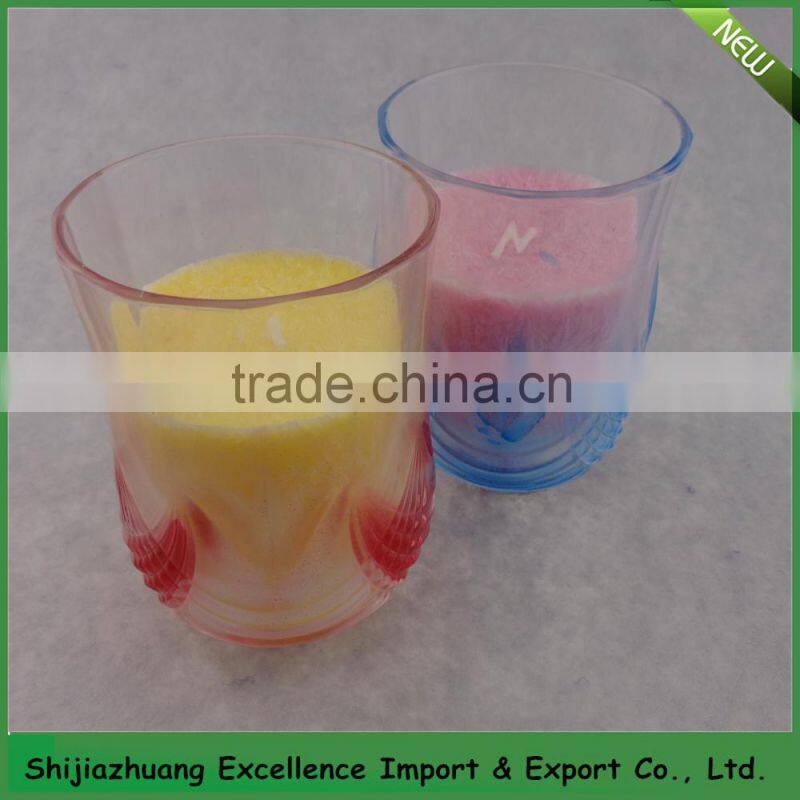 Scented candle in glass jar