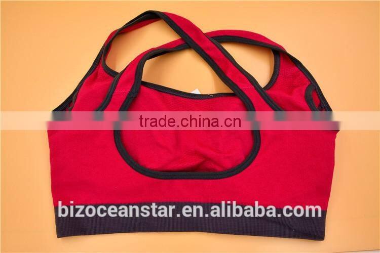 Womens new padded top athletic vest custom fit gym sports bra