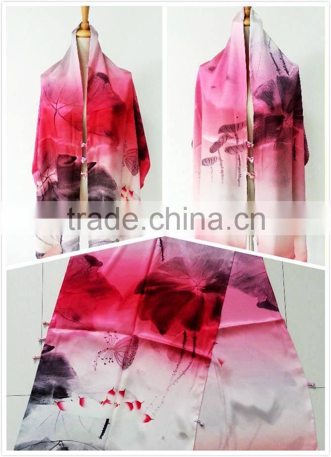digital printing for double layer silk scarf