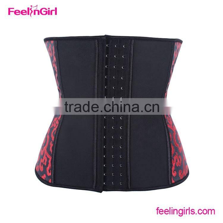 China Floral Printed 9 Steel Boned Waist Trainer