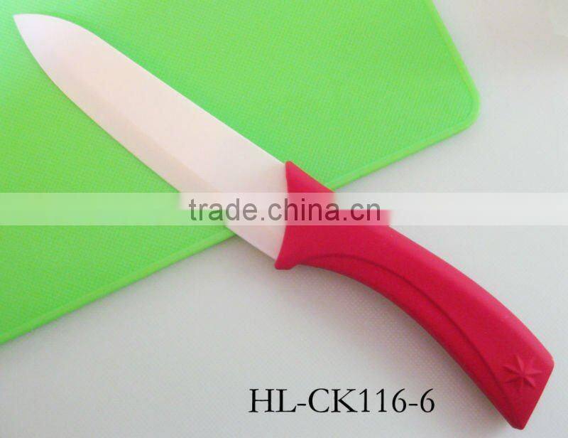 3" ceramic blade paring knife for kitchen with plastic sheath