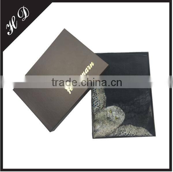 High Quality Brown Paper Scarf Gift Packing Box With Handle