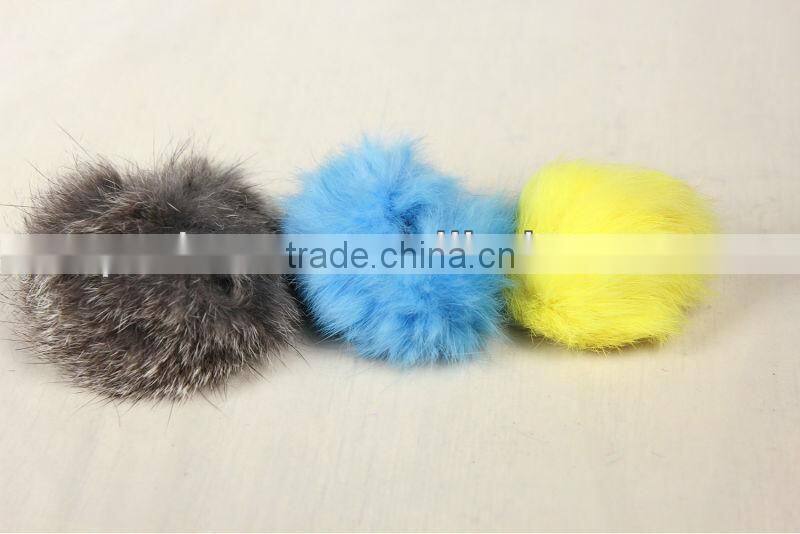 2013 Hot rabbit fur ball cat toy
