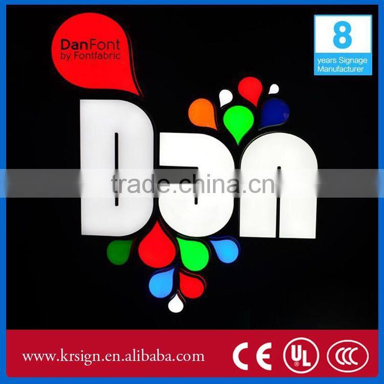 custom colorful 3D illuminated logo Led channel letter sign on sale