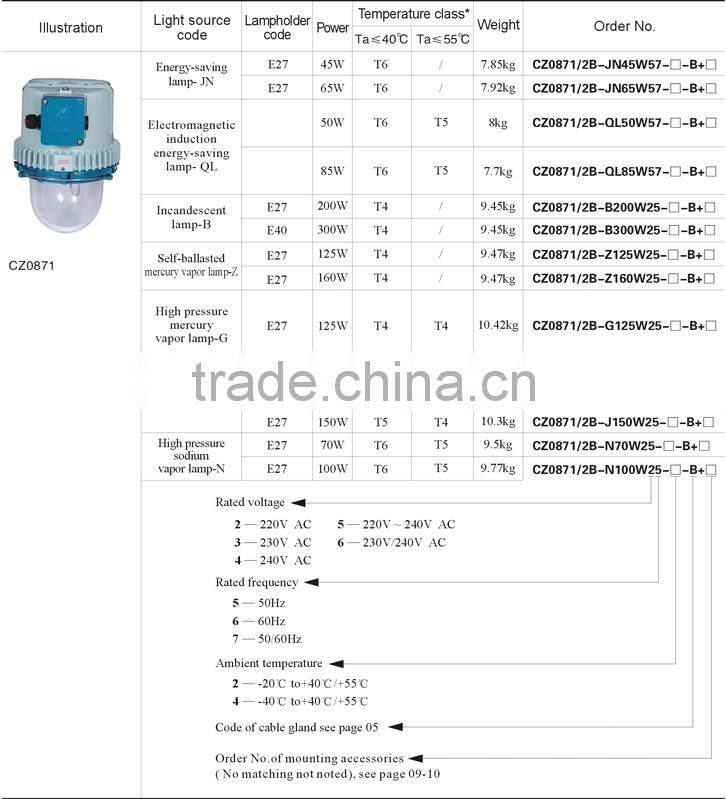 Explosion proof lighting fixture,HPS