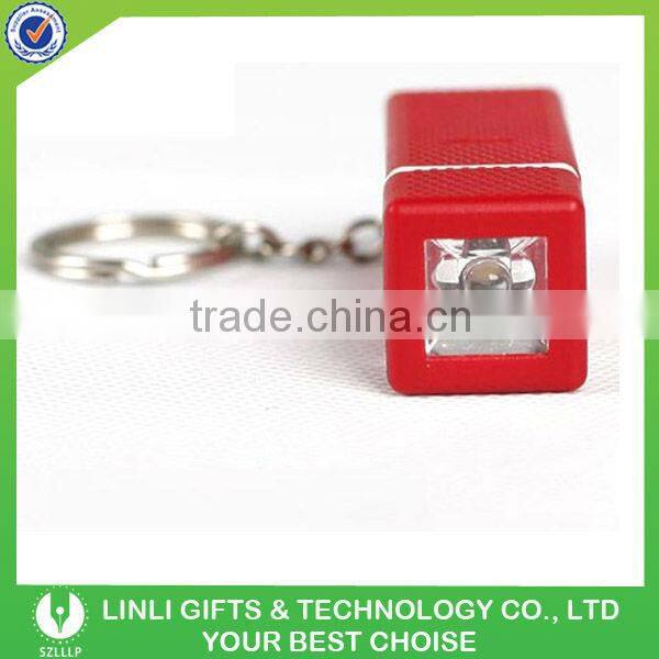 Customized Logo Plastic Led Flashlight Souvenir Keychain