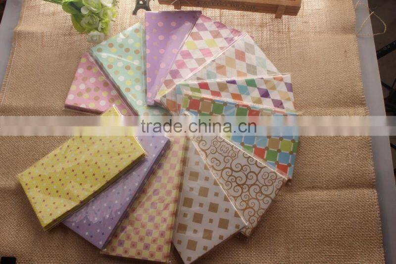 Custom Color Printed Cheap Paper Designer Wedding Money Envelope