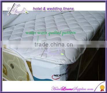 queen mattress pads with corner elastic stripes, white mattress pads for hotels, motels, spas