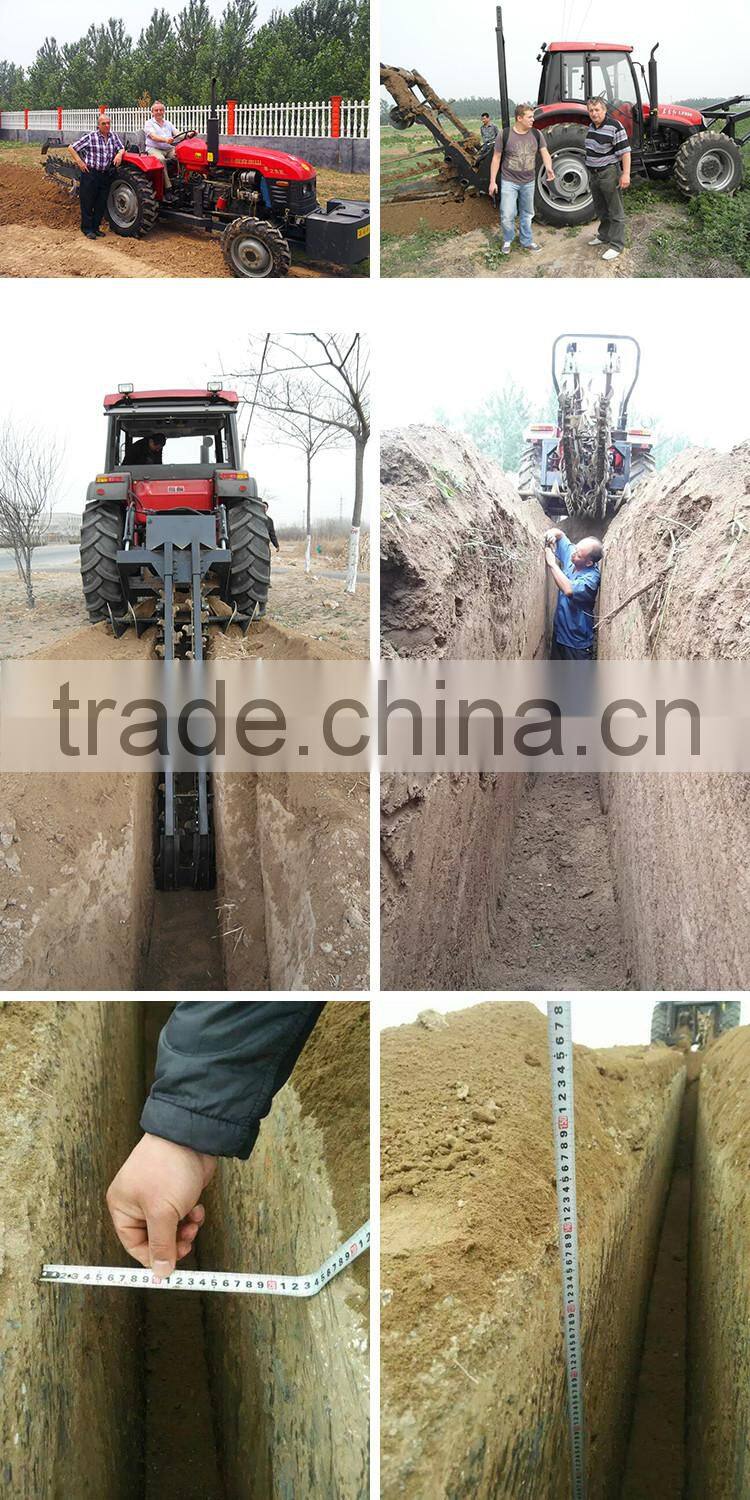 High efficency large working width tractor PTO trencher with CE