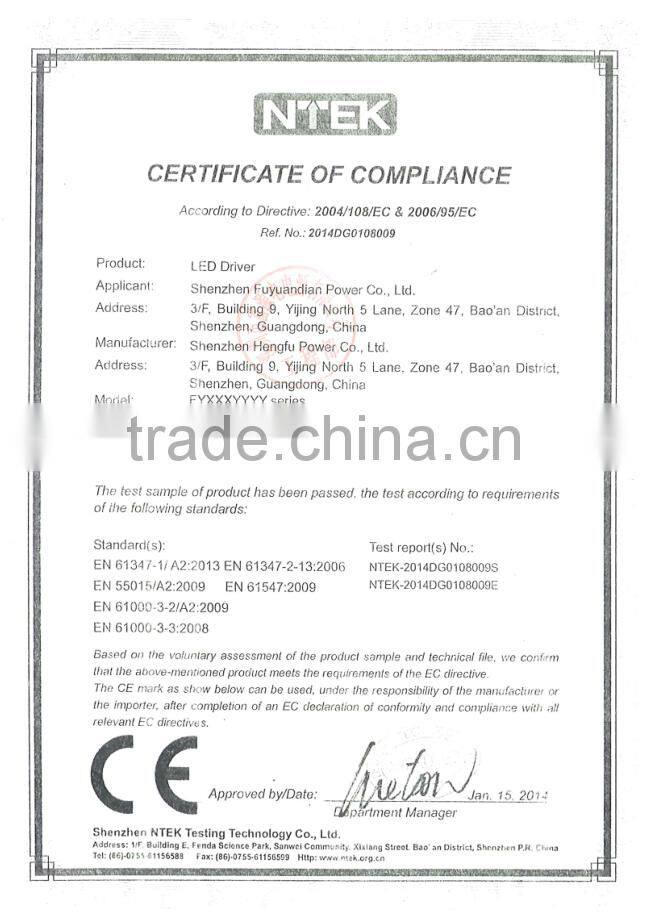 Input 100-240v output 5v 2.5a ac adapter