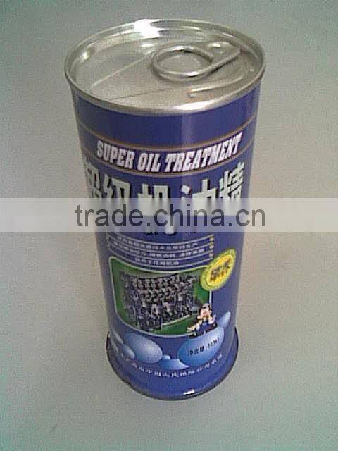 round engine oil can with color printing