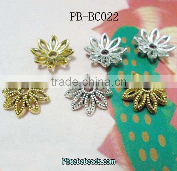 Wholesale Trend Flower Shape Gold Beads Accessories For Making Bracelet PB-BC021