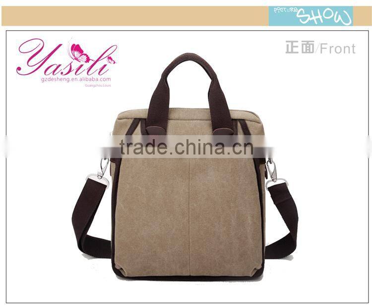 European handbag for men PU canvas shoulder bag