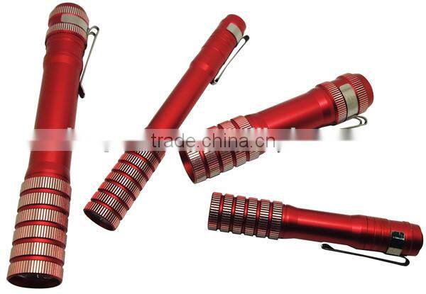 TE015 New design 0.5w aluminum led flashlight torch with clip