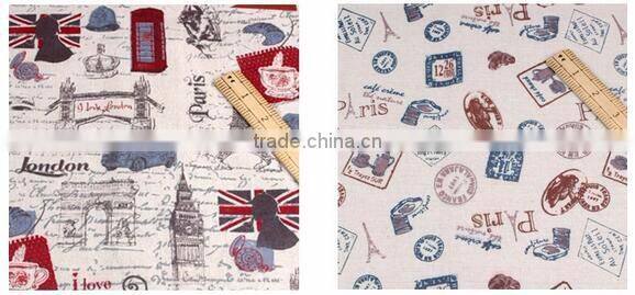 Cotton and linen cartoon printed fabrics