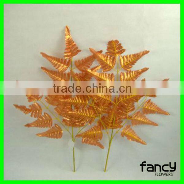 Beautiful 3 heads 7 branches artificial leaves for sale