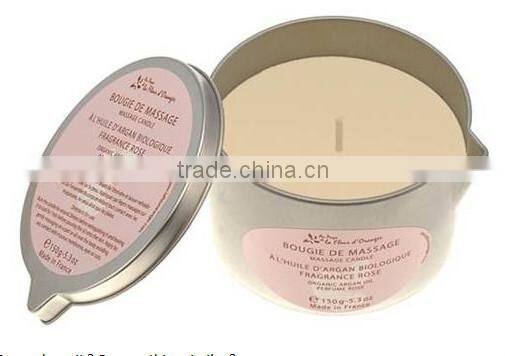 All kinds of sizes tin container essential perfume oil candle in stock