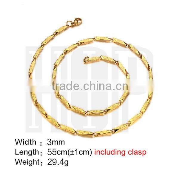 Fashion top sale stainless steel gold waterdrop link chain