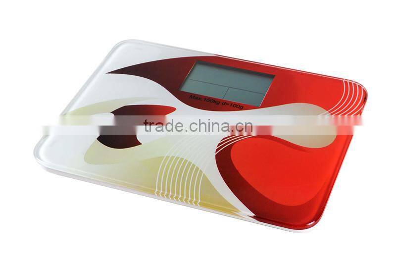 Beautiful printing Super large LCD electronic Personal weigher control human health bathroom scale