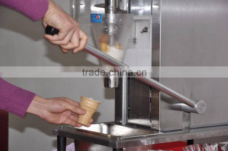 2016 all stainless steel standing style real fruit and nut ice cream mixer 178